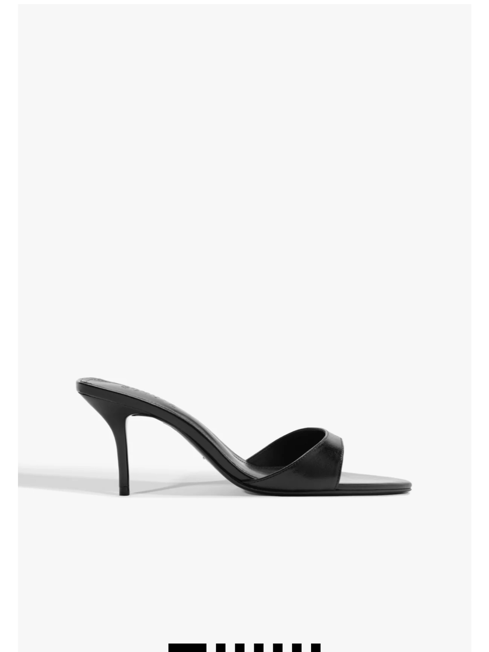 SCHUTZ Elodie Black Open-Toe Mule